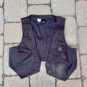 Cheap Monday Mini Vest Black with 2 Front Buttons (From 2010s)